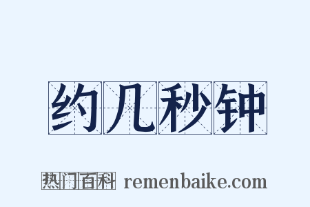 约几秒钟是什么意思的图片